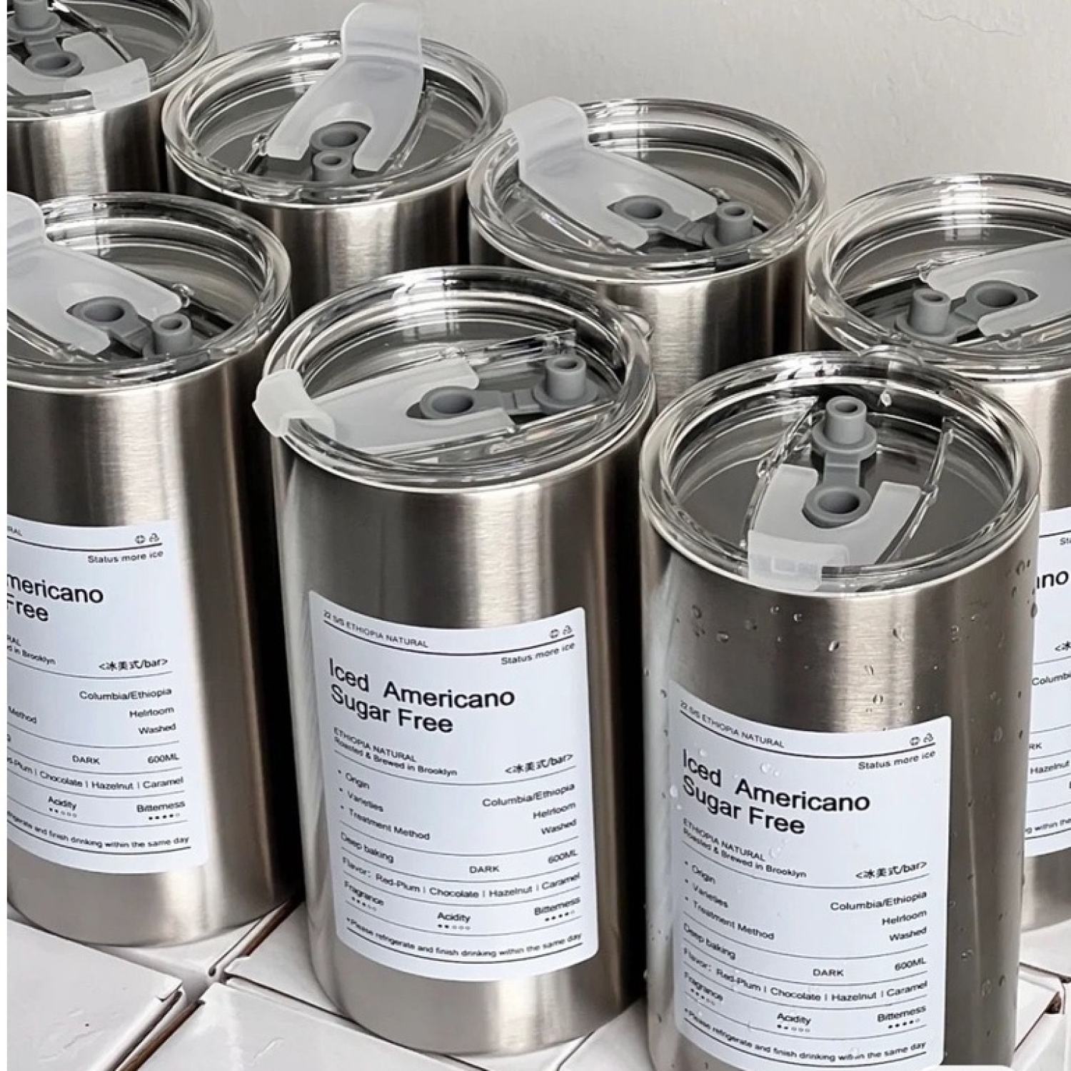 Cốc Uống Nước Giữ Nhiệt 600ML tặng sticker. Ly Giữ Nhiệt Inox 304 Có Ống Hút Ly Uống Coffee Hiệu Suất 6-8 Tiếng