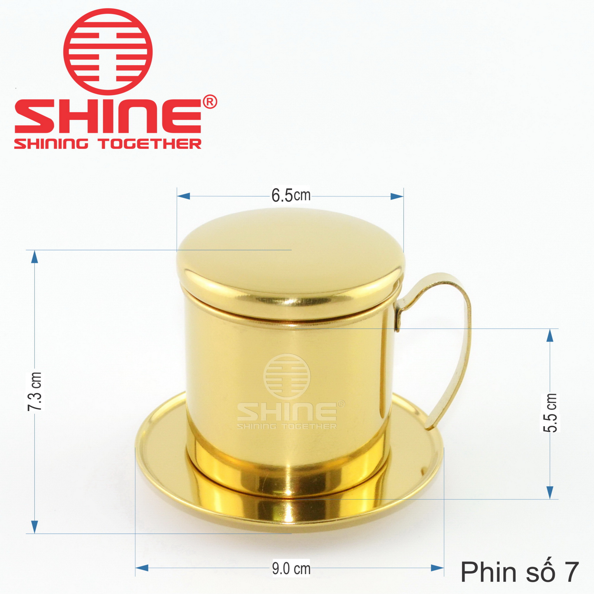 Phin cafe Inox 304 mạ vàng