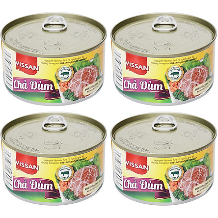 Combo 4 Chả Đùm Vissan Hộp 200g
