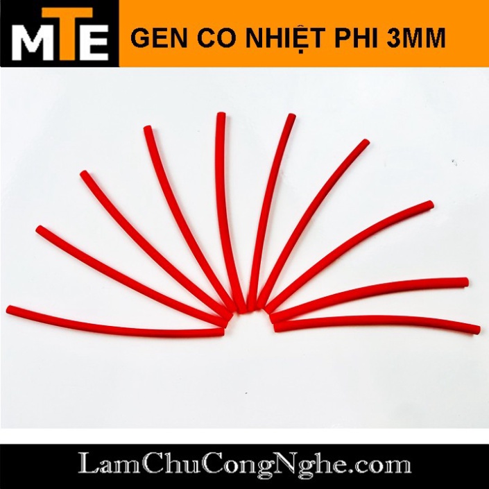 1 mét ống gen co nhiệt cách điện - Phi 3