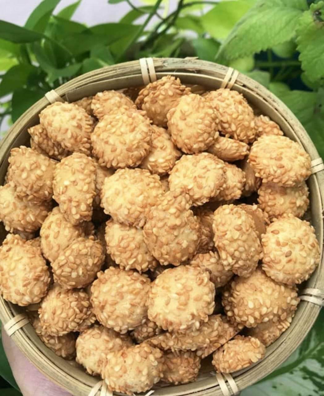 Bánh trứng nhện mè  vừng thơm ngon - Đồ ăn vặt