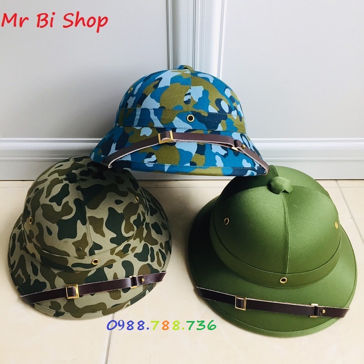 Mũ Cối Xanh Bộ Đội cốt phíp lòng vàng