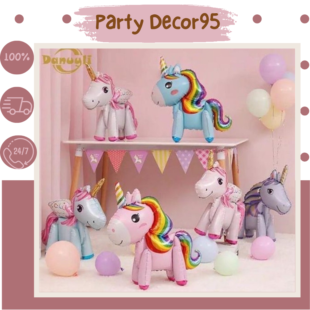 Bóng ngựa Pony 4D trang trí sinh nhật