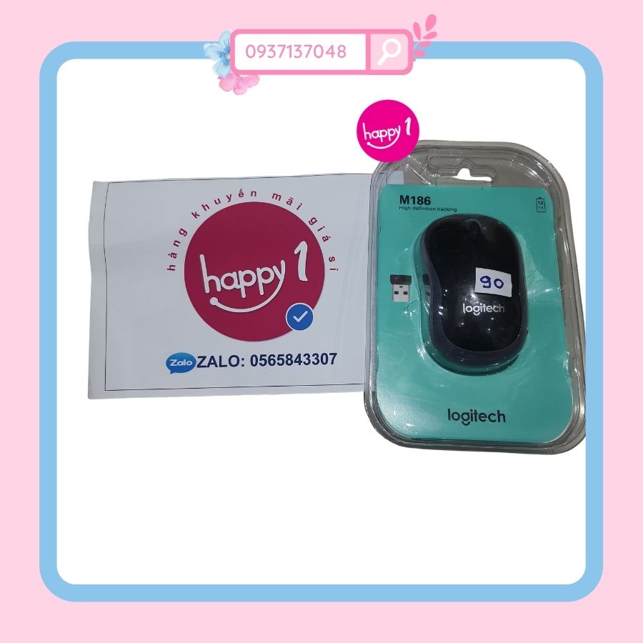Chuột máy tính không dây Logitech M186 chính hãng
