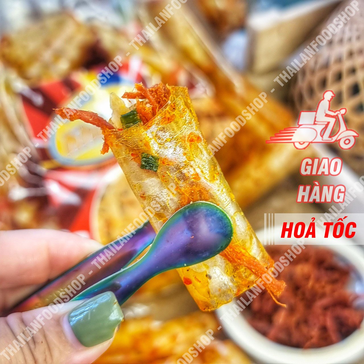 Bánh Tráng Tỏi Mix Khô Bò