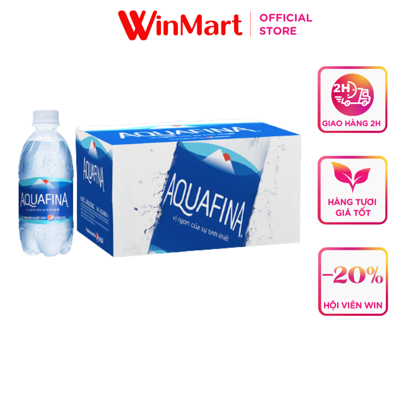 [Siêu thị WinMart] -  Thùng 24 chai nước uống Aquafina 355ml
