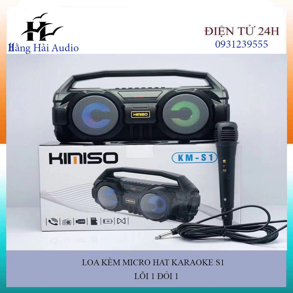 Loa Bluetooth Karaoke KIMISO KM-S1(tặng míc có dây)