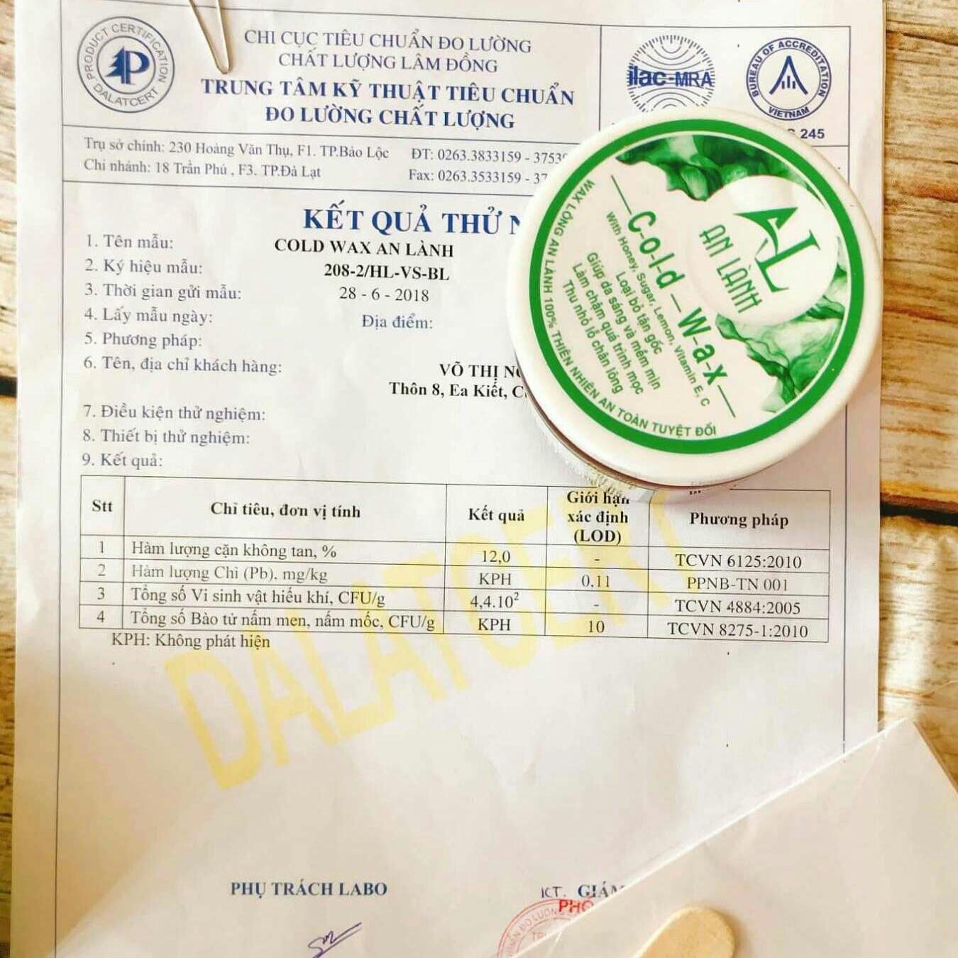 [HCM]Sáp Wax Lông An Lành tặng kèm giấy + 2 que gạt