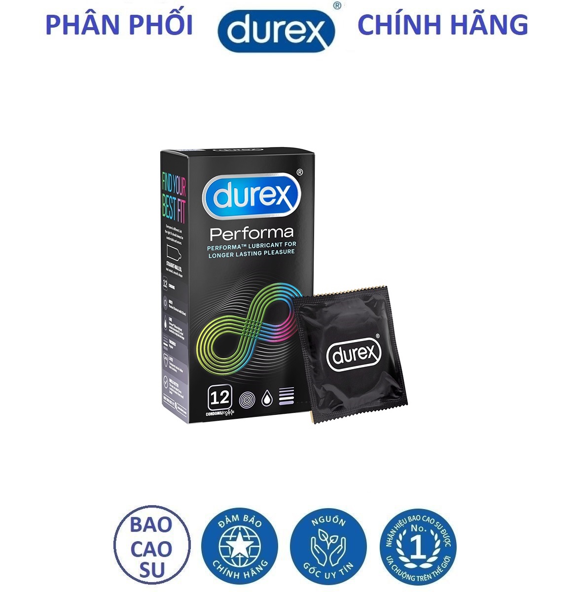 [HCM]Hộp bao cao su Durex Performa 12 chiếc