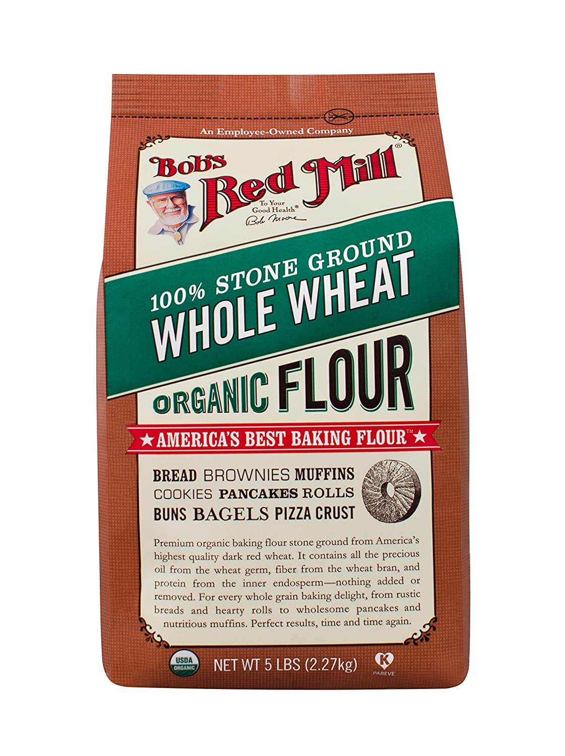 Bột mì nguyên cám Bob's Red Mill - Whole Wheat Flour Bob's Red Mill - 2.27kg