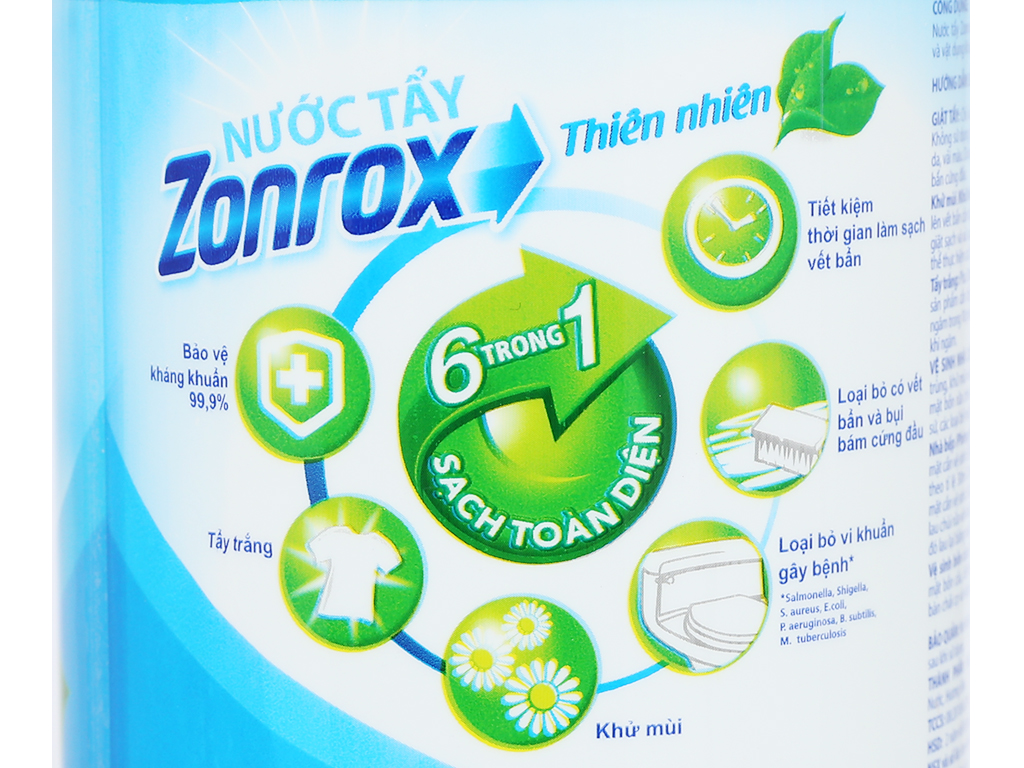 Nước tẩy Zonrox thiên nhiên chai 1 lít