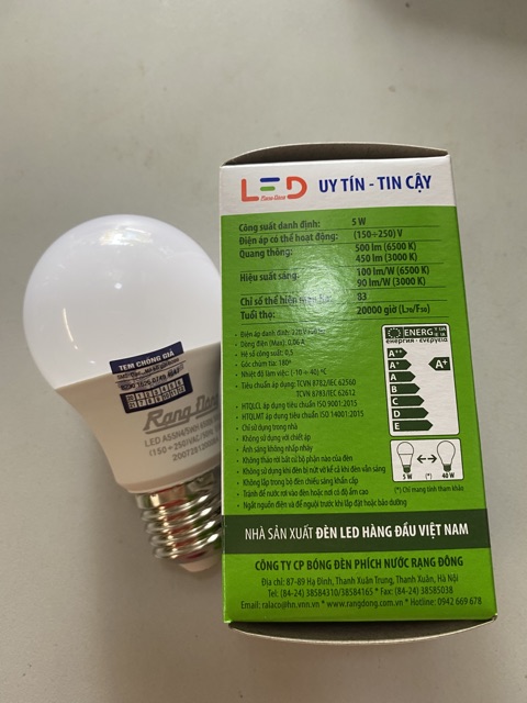 Bóng led tròn 5w Rạng Đông [Ảnh thật] [Có bảo hành] [Có sẵn] [Chính hãng]
