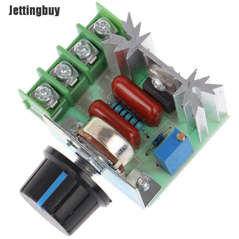 Jettingbuy 50-220V 2000W Speed Controller Dimmers SCR Voltage Regulator Thermostat Tool
