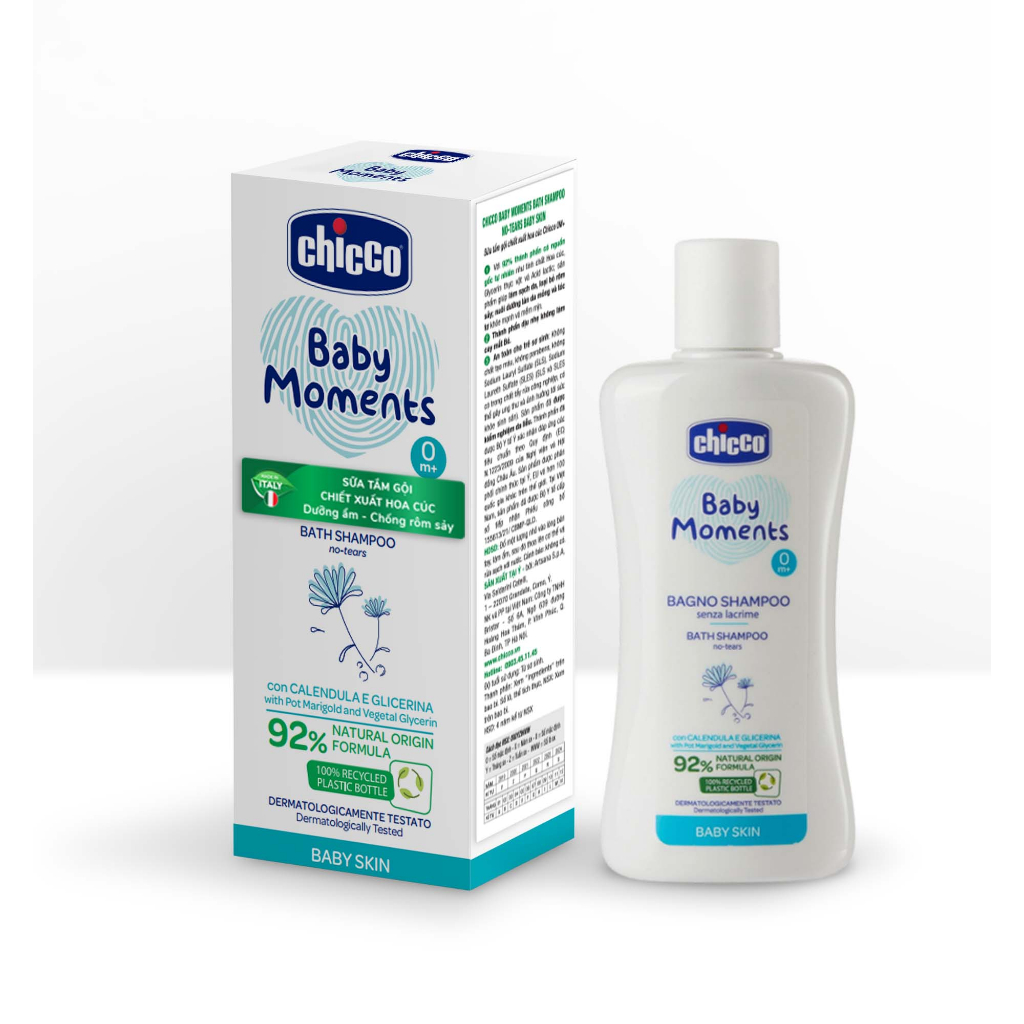 [CHÍNH HÃNG] Sữa tắm gội hoa cúc Chicco 200ml & 500ml