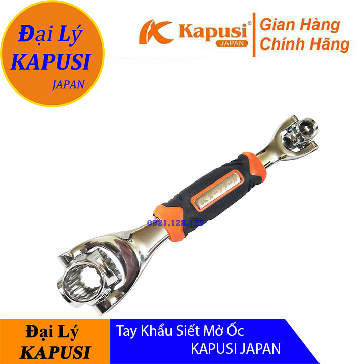 Tay khẩu siết mở ốc KAPUSI JAPAN -Tay vặn ốc,cờ lê đa năng 8 cỡ đầu 8-21mm