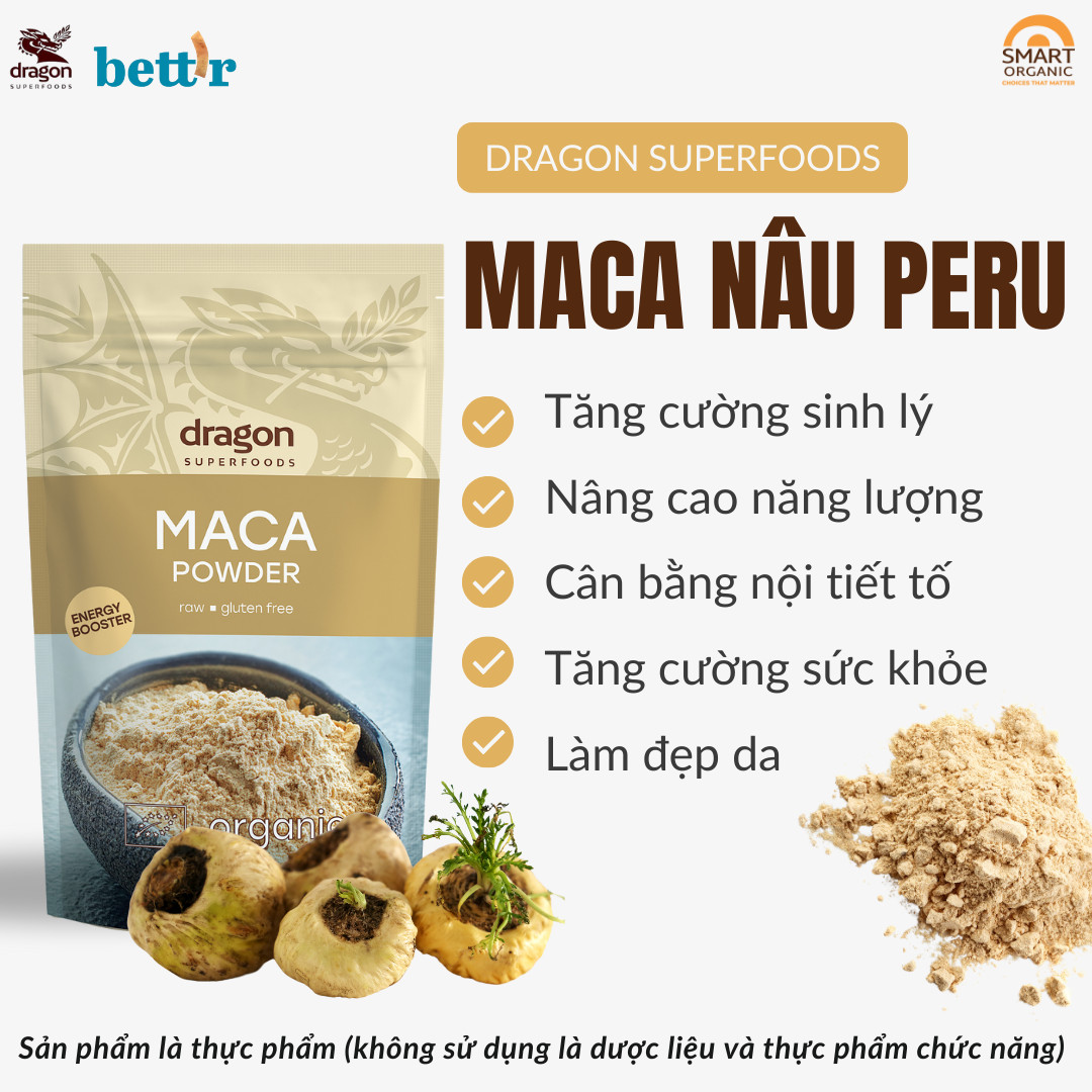 Bột nhân sâm Maca đen/ nâu Dragon superfoods
