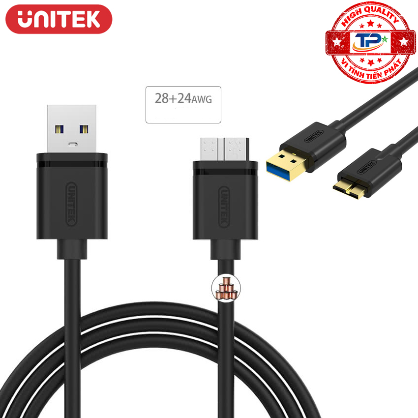 Cáp HDD Box USB 3.0 sang Micro B Unitek Y-C461BBK / Y-C461GBK