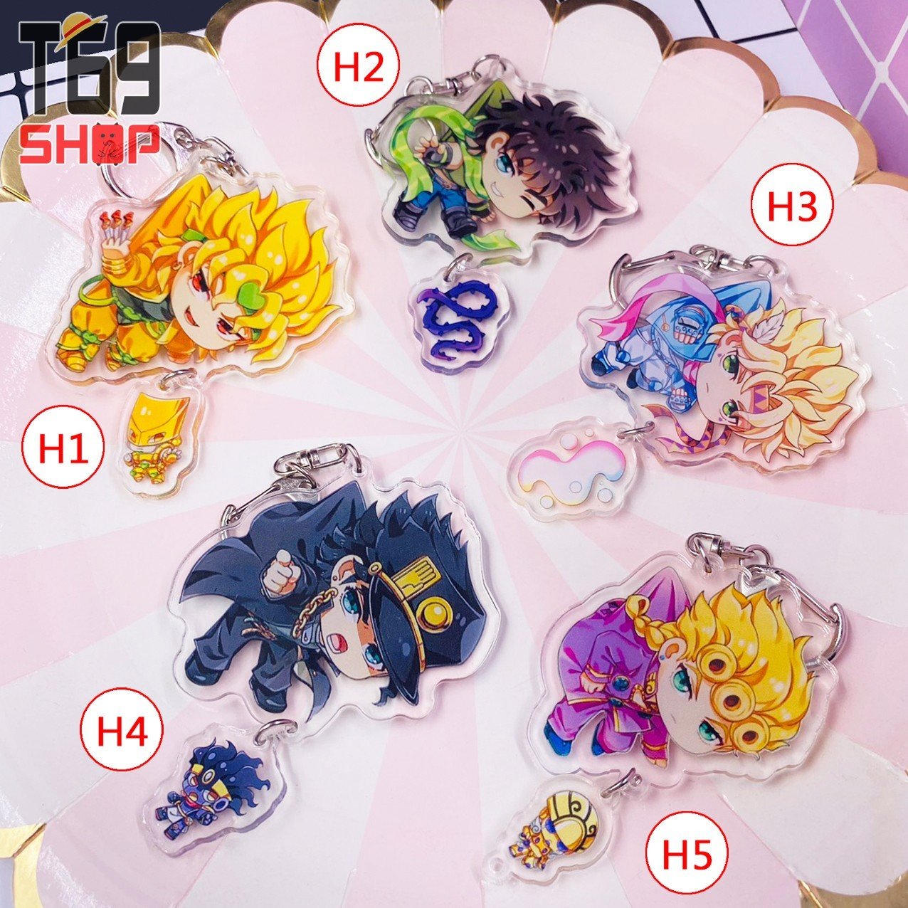 Móc khóa mica anime Jojo Bizarre Adventure - Mẫu 2