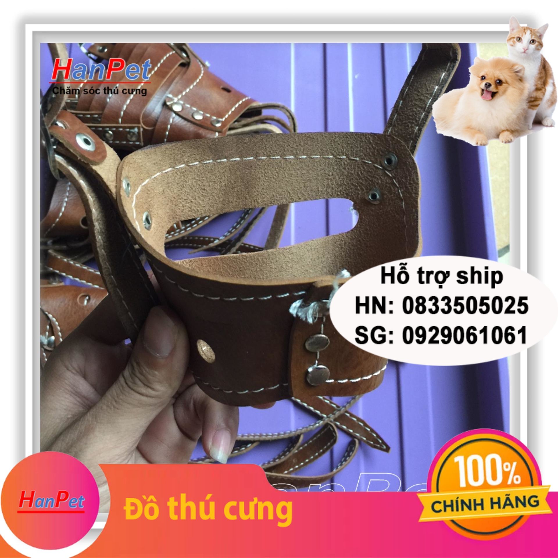 Hanpet - Rọ mõm chó da loại mõm dài - size 4 cho chó 7- 12kg ( 605d)- HP10482TC