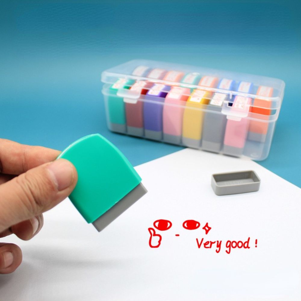 SHUI70300 Student Children Teacher Aids Elementary School Teacher Comment Tool Time Saving Encouragement Stamps Reward Stamps Performance Reviews Stamps Commentary Seals