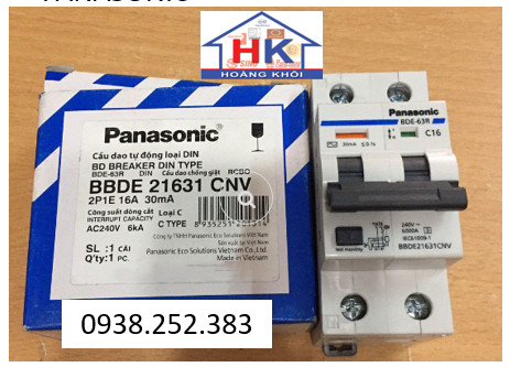 CẦU DAO CHỐNG GIẬT 2P RCBO PANASONIC