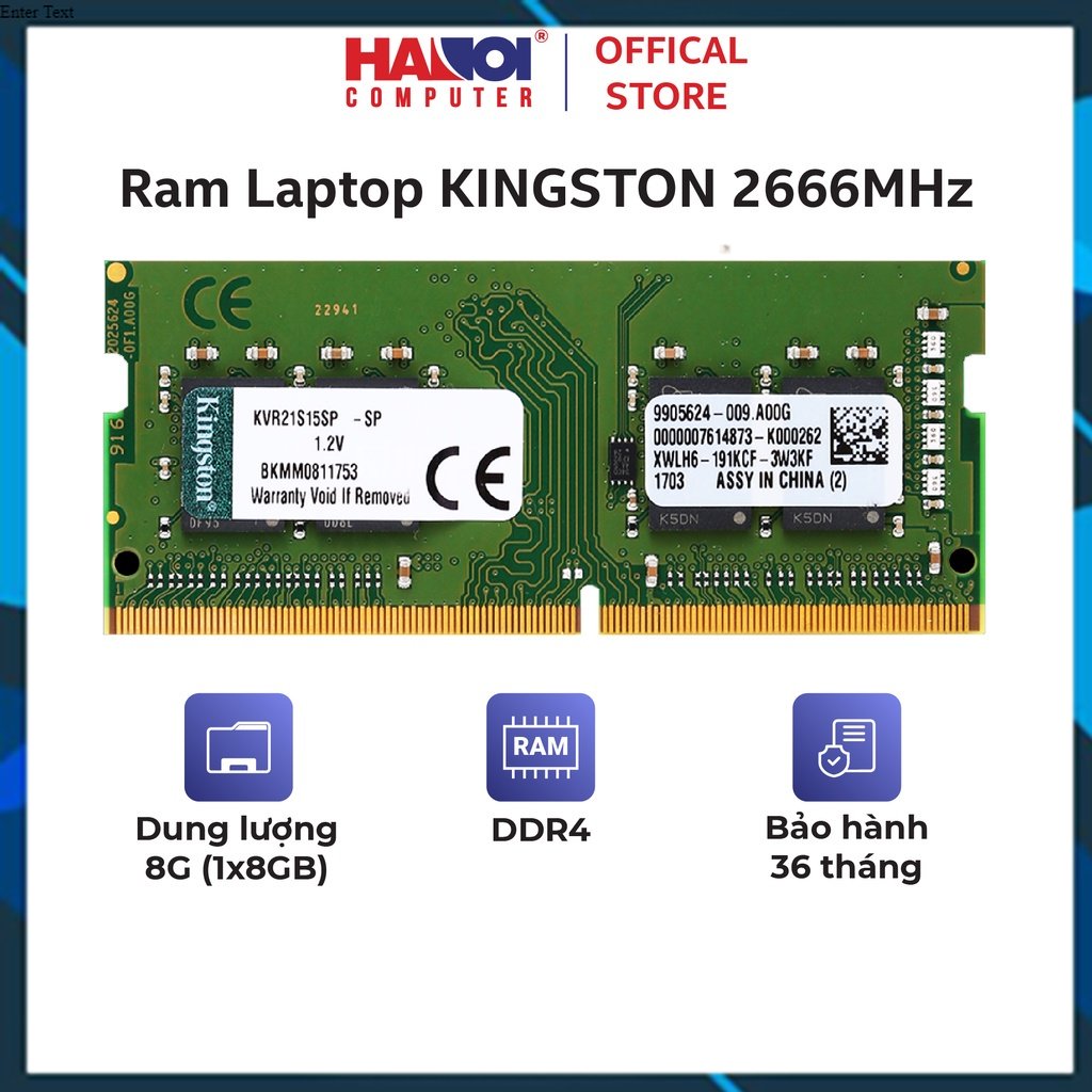 Ram laptop kingston 8gb ddr4 2666mhz