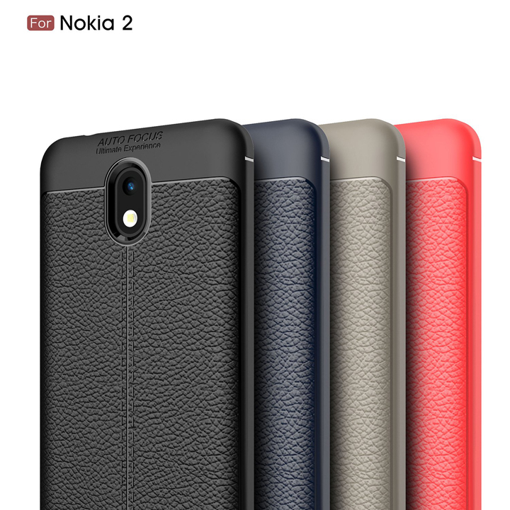 Ốp lưng Nokia 2 silicon giả da Auto Focus