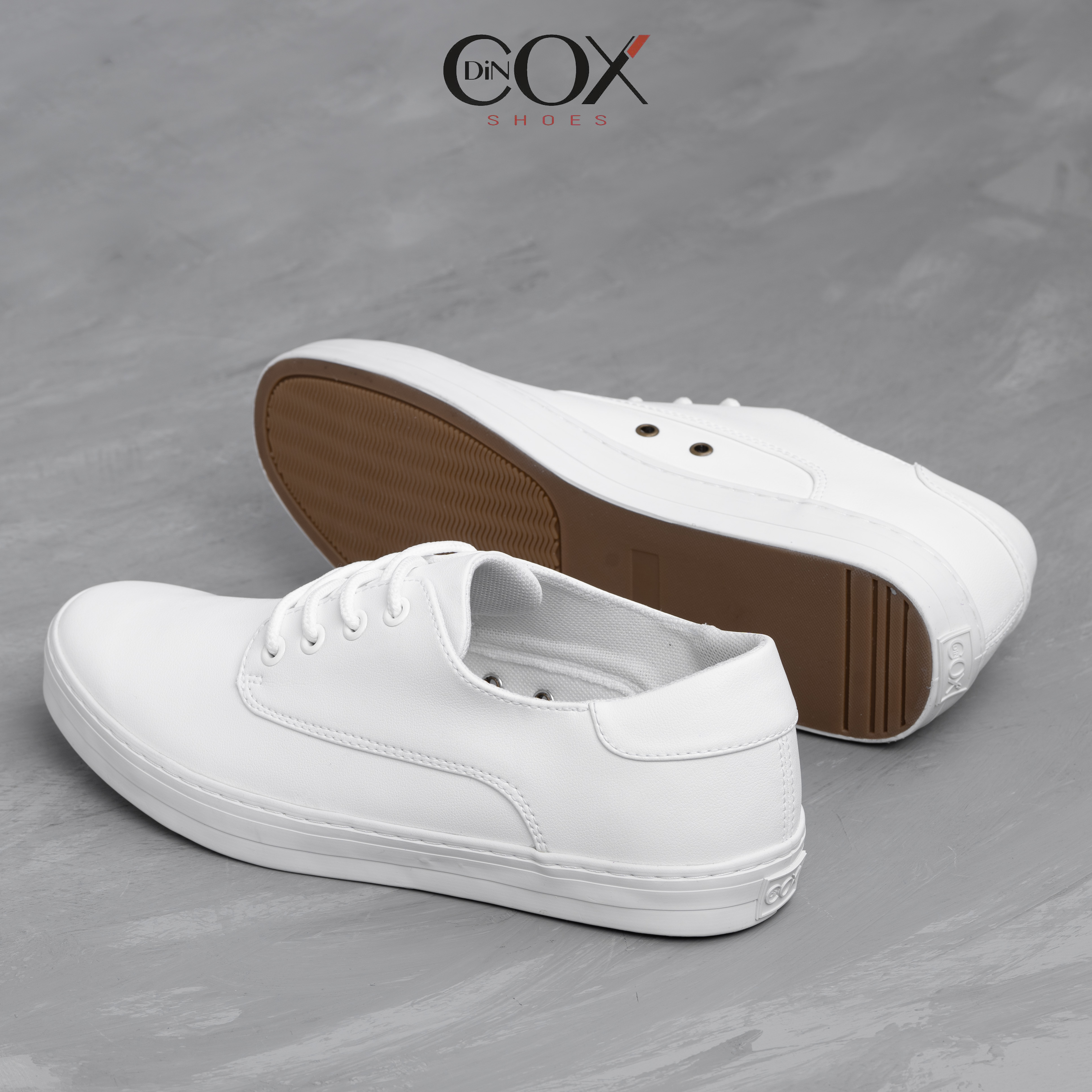 Giày Sneaker Da Nam DINCOX E11 White Sang Trọng Lịch Thiệp