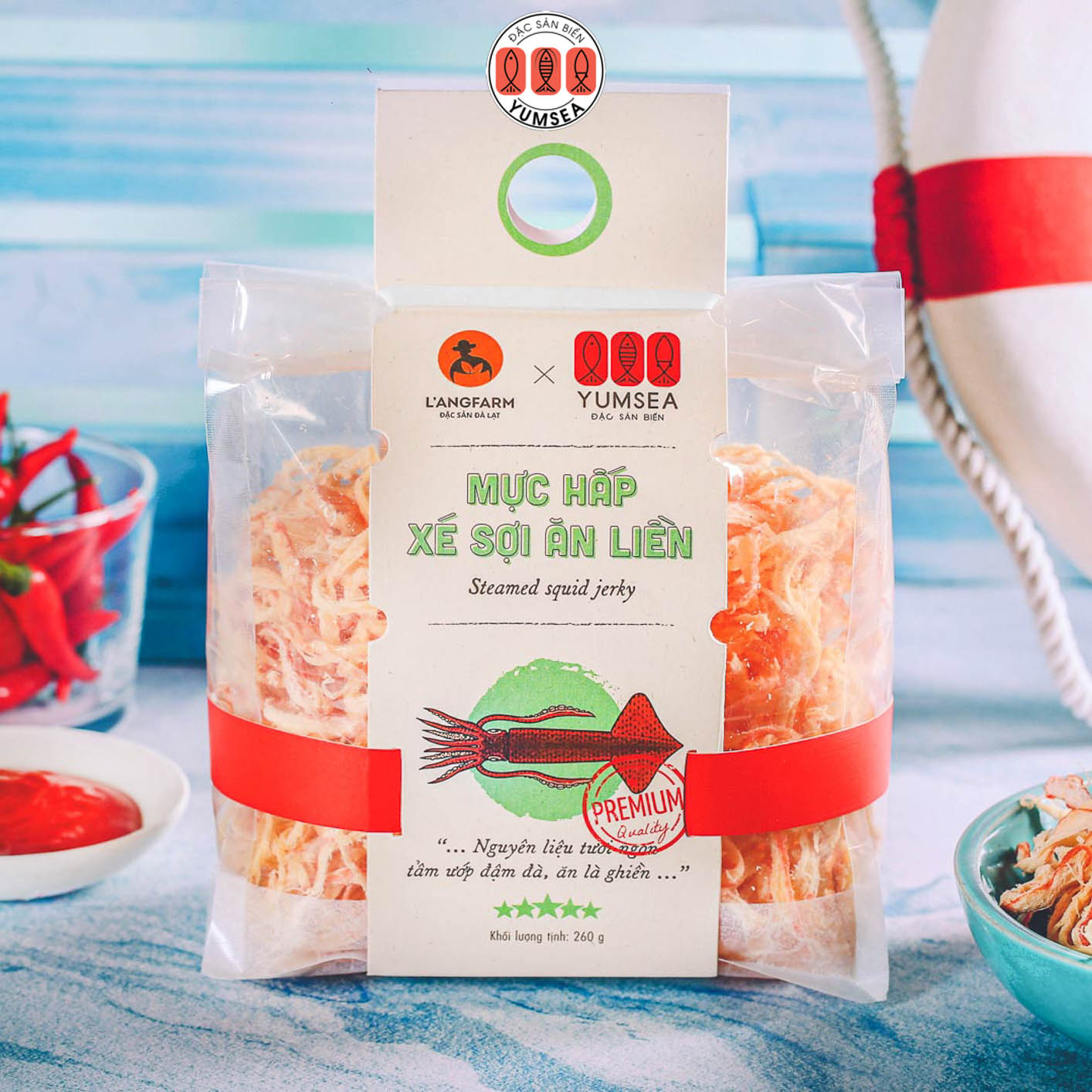 Mực hấp xé sợi ăn liền Yumsea