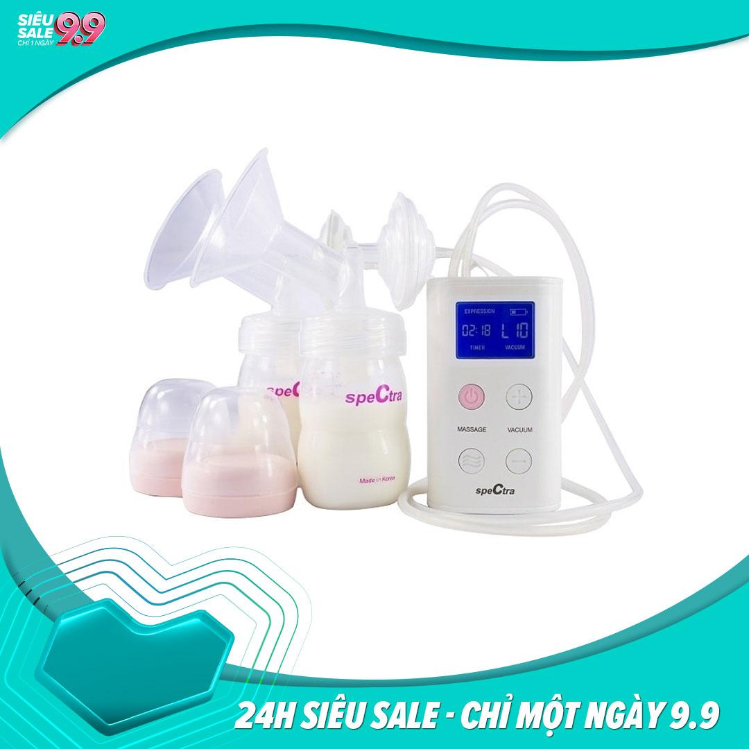 Máy hút sữa điện đôi Spectra 9S Made in Korea (có thể dùng pin)