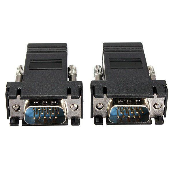 Bộ chuyển đổi kéo dài vga to lan - 30m cat-5e/6e - 1 cặp male