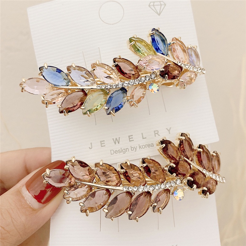 Kẹp Tóc Đính Đá Pha Lê Cao Cấp Sáng Lấp Lánh (7.5cm)