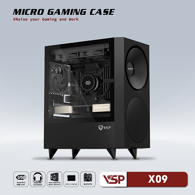 Vỏ Case Máy Tính VSP Micro Gaming X09