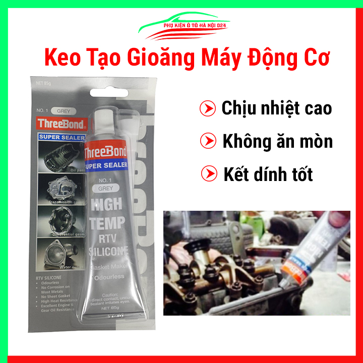 Keo tạo gioăng, tạo ron máy động cơ cho ô tô xe máy RTV Threebond chịu nhiệt cao