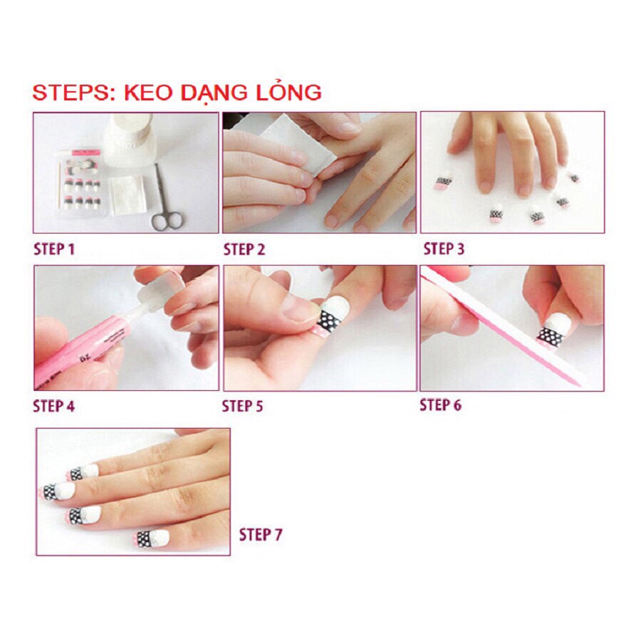 Bộ 24 Móng Tay Giả Nude Nhám Dài (kèm keo)