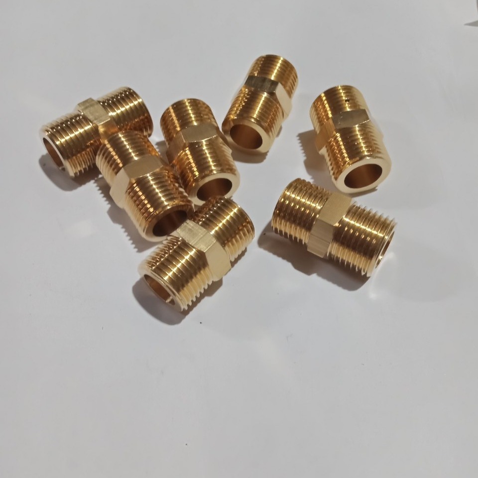 Kép Nối Hai Đầu Ren Ngoài (Bằng Đồng)