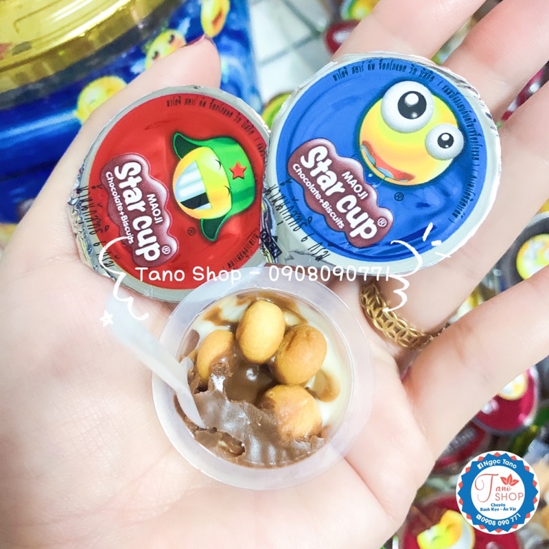 [Hộp 100 chén] Bánh socola Star Cup Thái