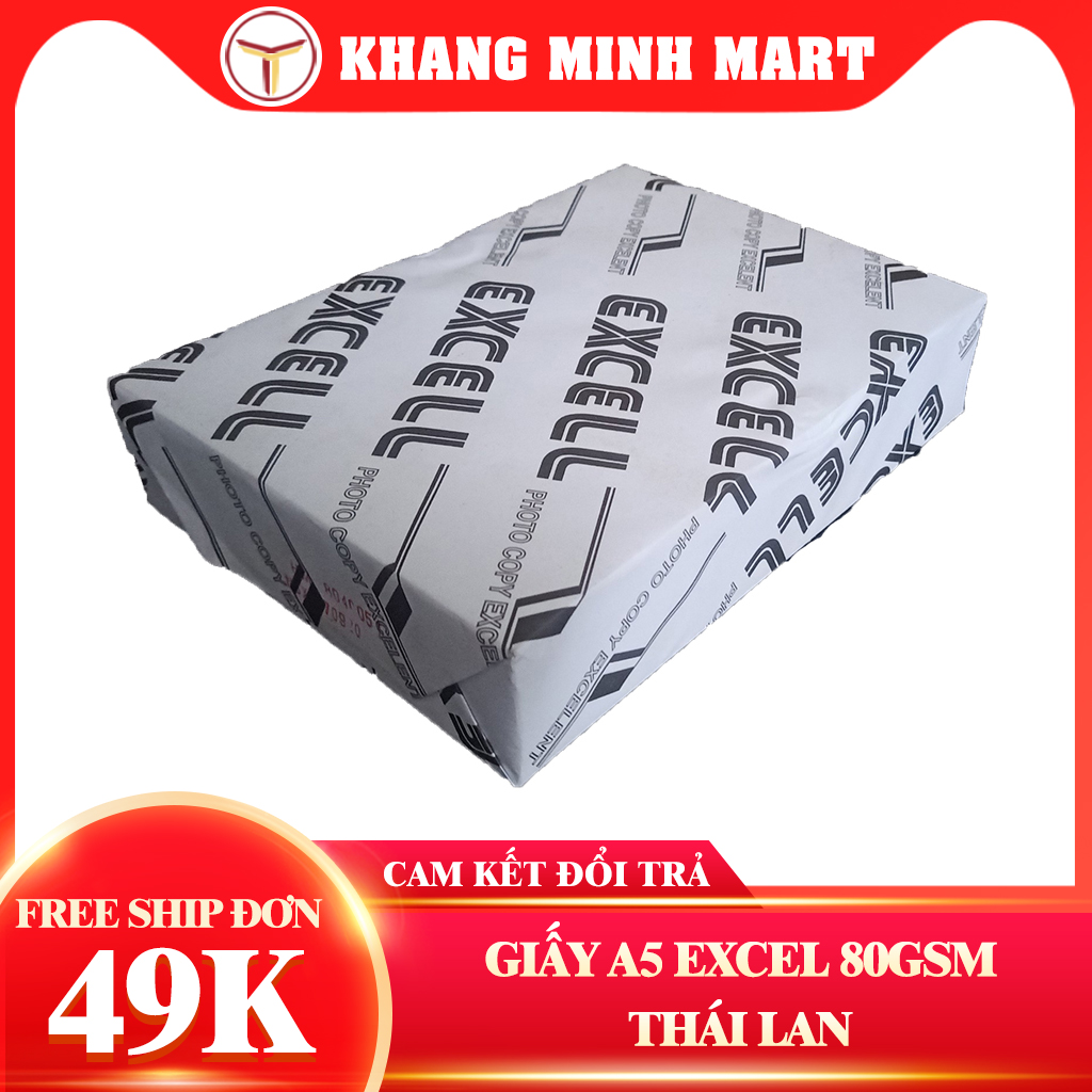 Giấy A5 Excel 80gsm Xấp 400 Tờ Nhập Khẩu Thái Lan