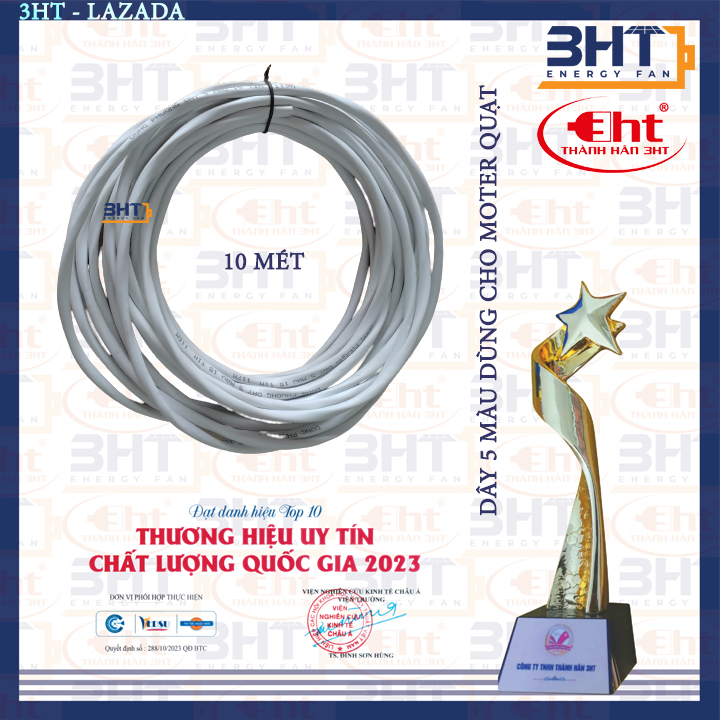 Dây 5 màu - dây nguồn quạt 5 lõi
