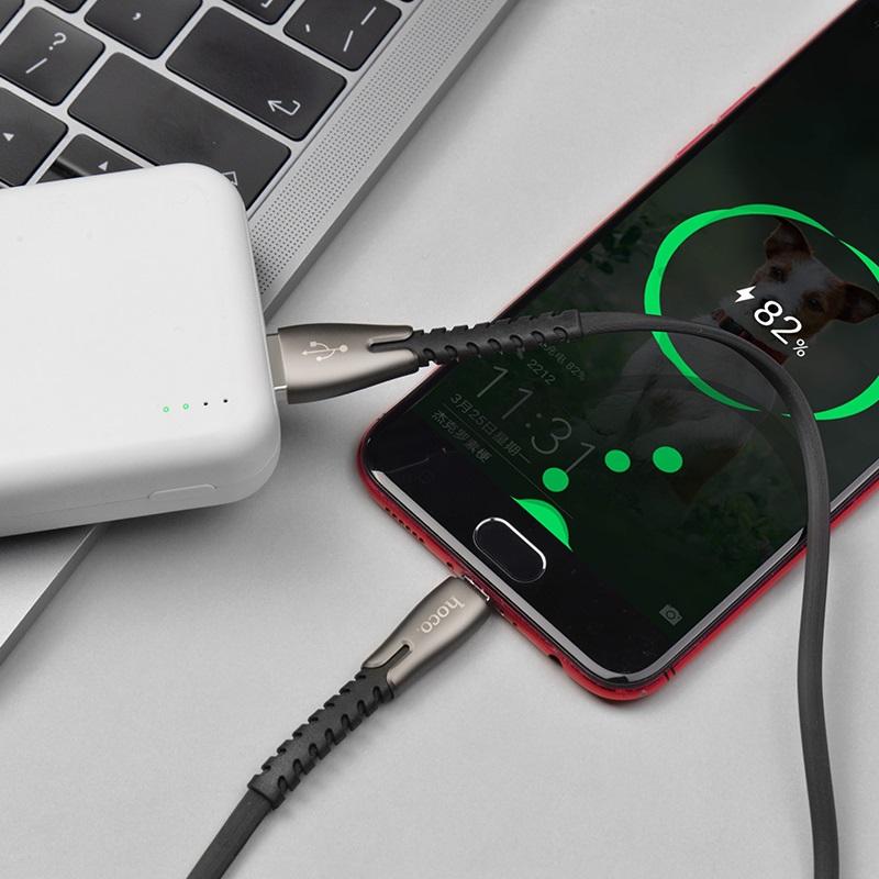 [HCM]Cáp sạc nhanh Hoco U58 CORE Micro USB nguồn ra 2.4A Max