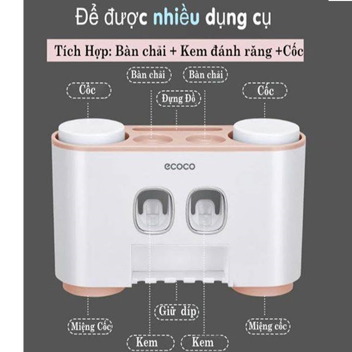 Bộ nhả kem đánh răng cao cấp Ecoco