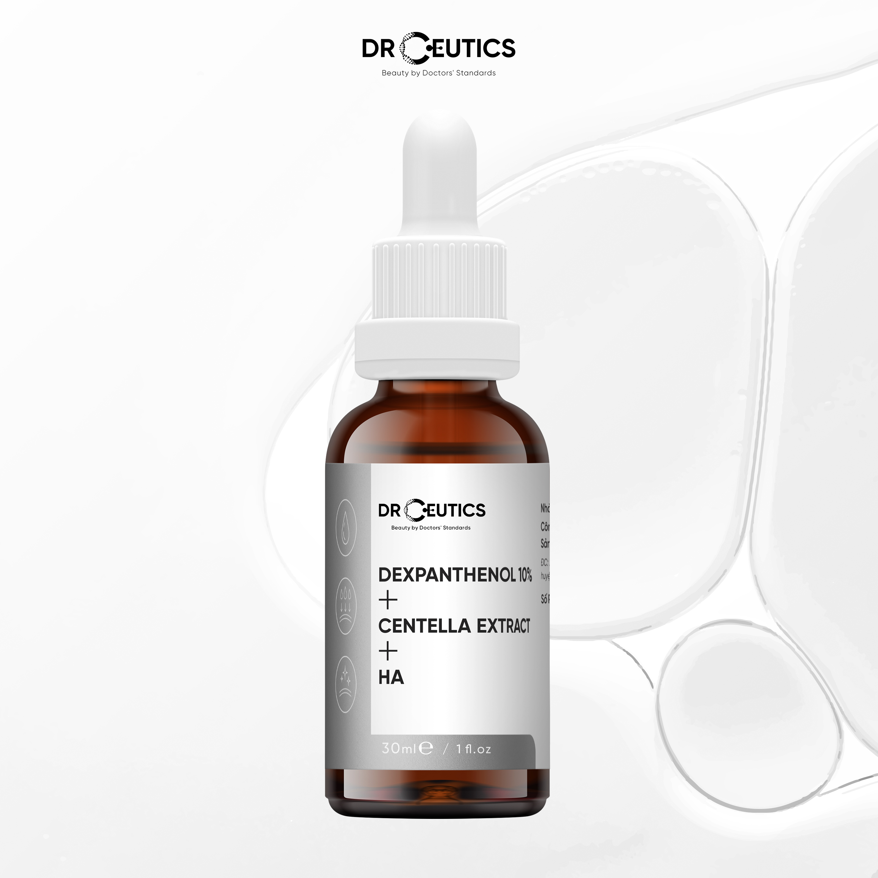 Serum B5 DrCeutics Dexpanthenol 10% + Centella Extract + HA, Cấp Ẩm Và Phục Hồi Da