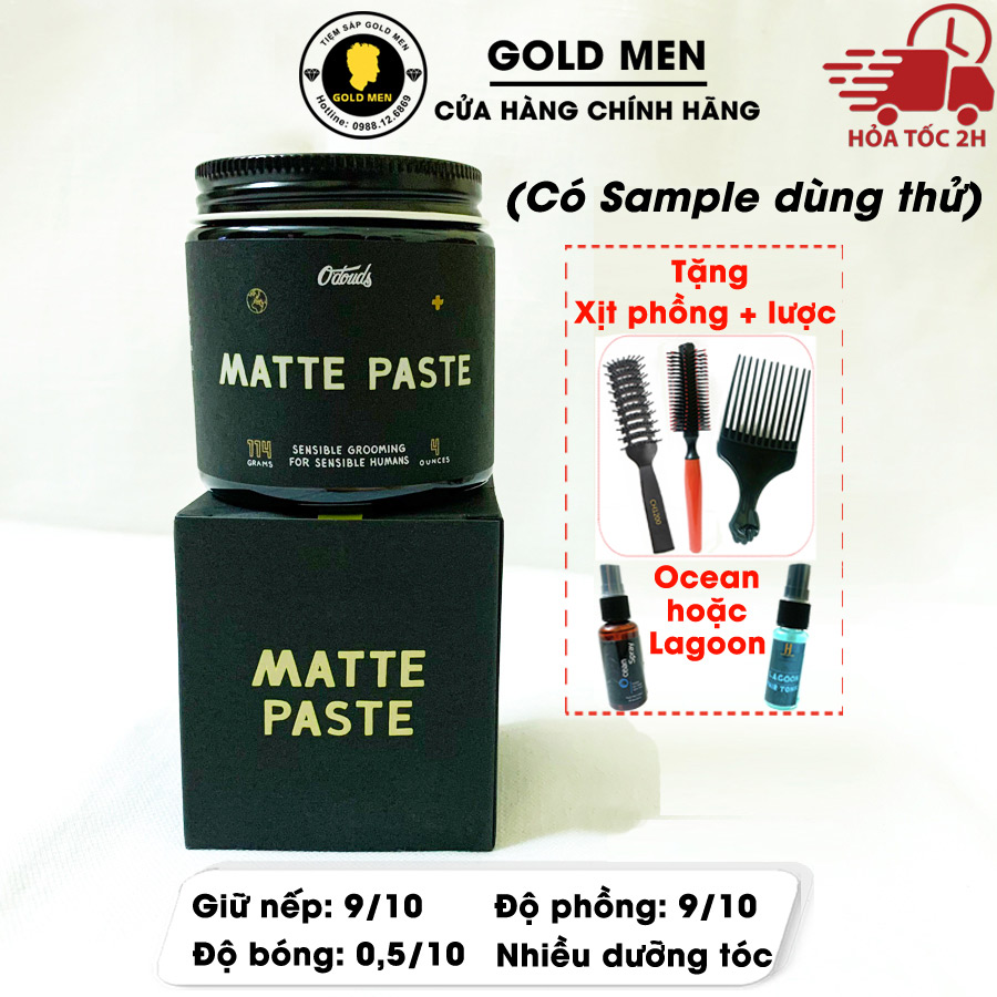 Sáp vuốt tóc O'douds Matte Paste + Tặng quà