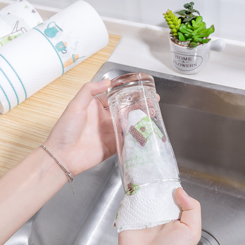Cuộn khăn giấy thấm dầu mỡ hình củ quả dễ thương