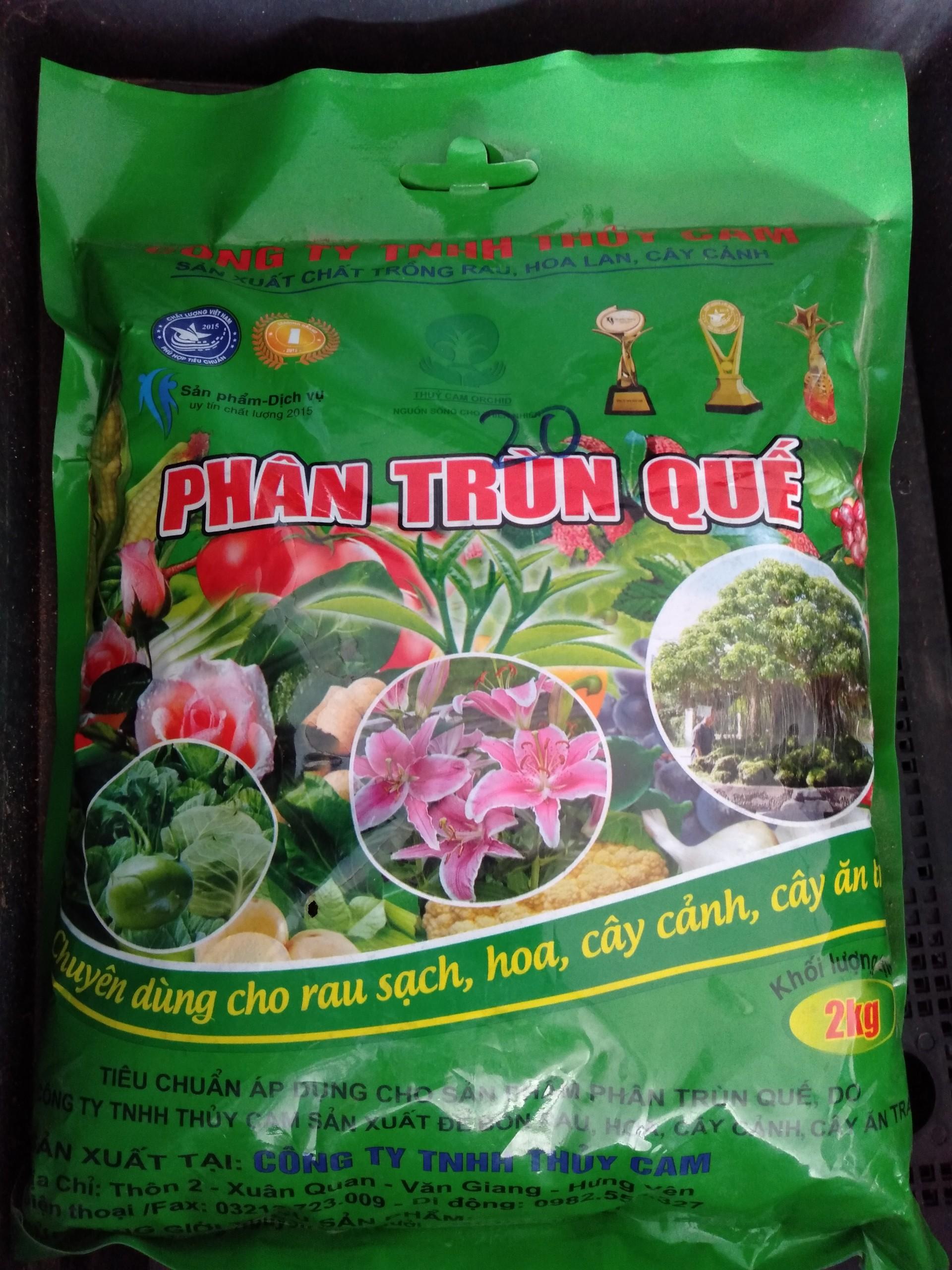 phân trùn quế thủy cam túi 2kg
