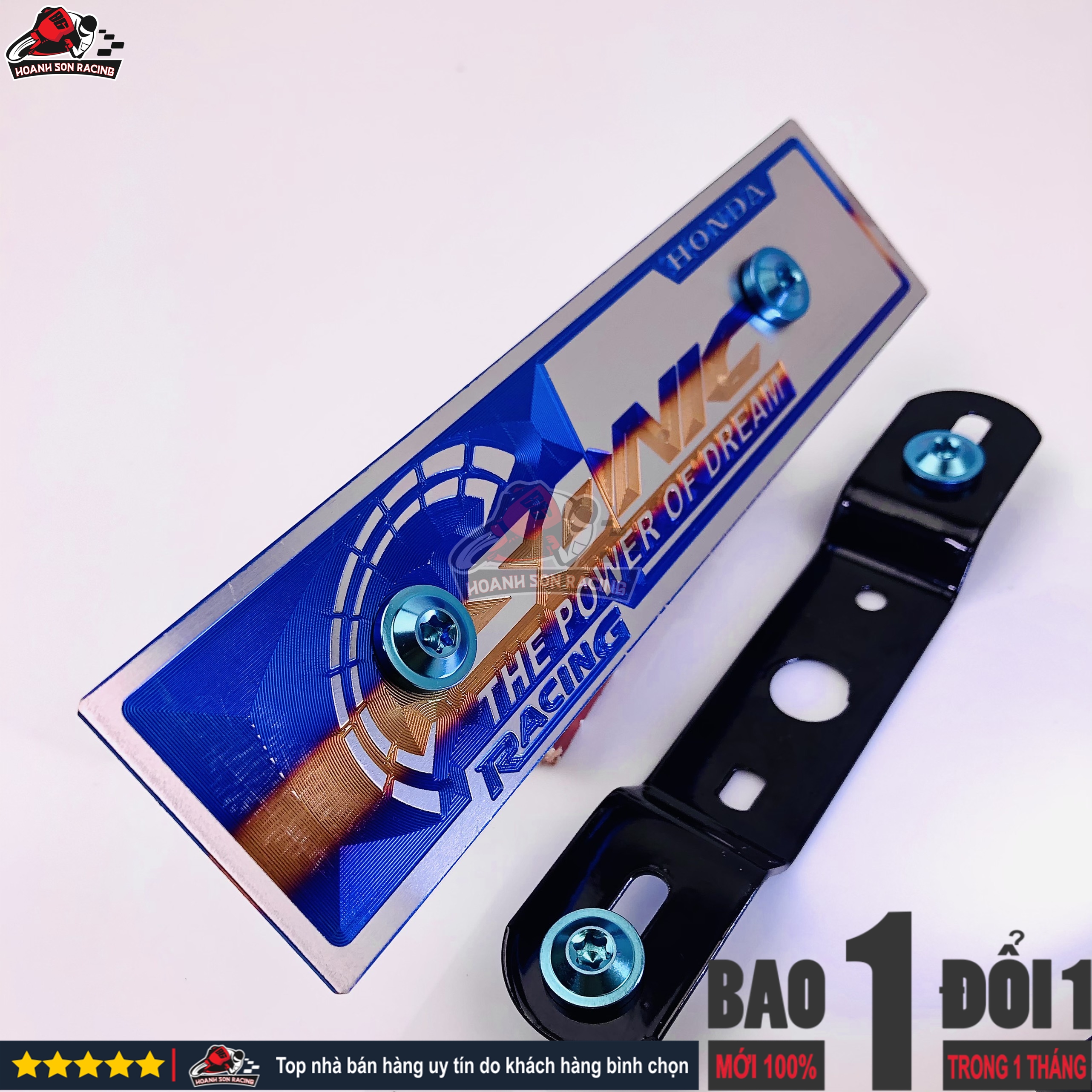 Bảng tên SONIC titan chính hãng tặng pát gắn bảng tên và ốc titan gr5 xanh lục bảo ( hình chụp thực tế) Hoành Sơn Racing