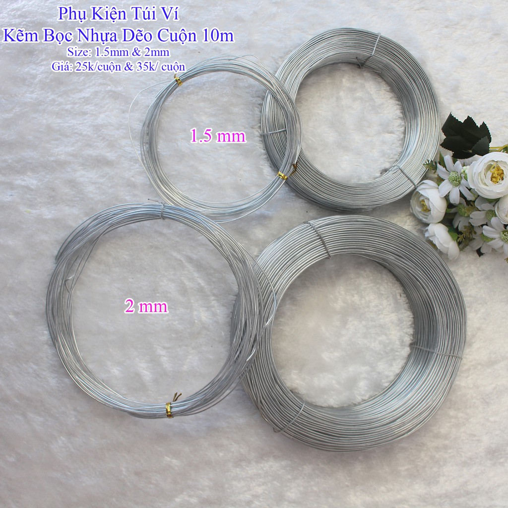 Kẽm Bọc Nhựa Dẻo Cuộn 10m
