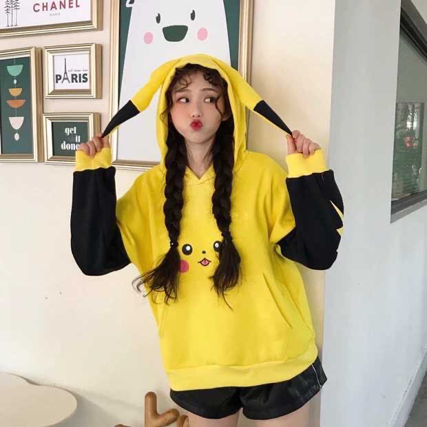 [HCM]Áo hoodie pikachu cực dễ thương