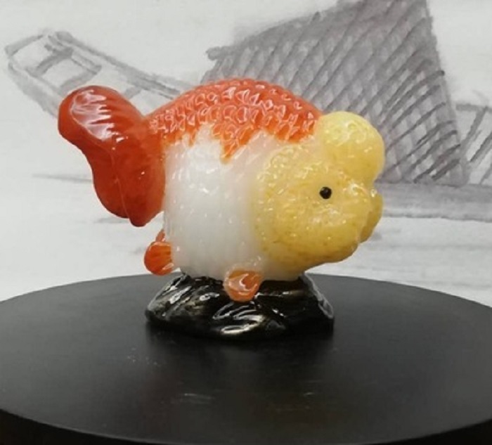 [HCM]Tượng cá ranchu trang trí size nhỏ 11cm