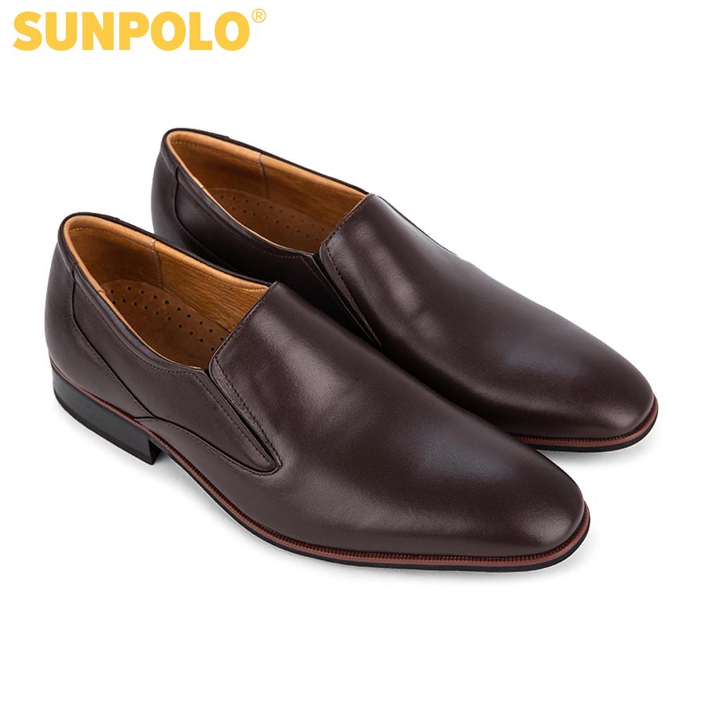 Giày Tây Nam Da Bò SUNPOLO SUMU6673 (Đen, Nâu)